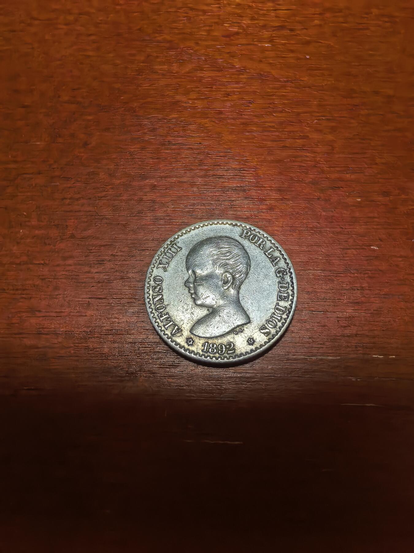 长老汇蛇年精选第四十三场拍卖 1892西班牙阿方索十三世50分银币，娃娃头，2.5克835银