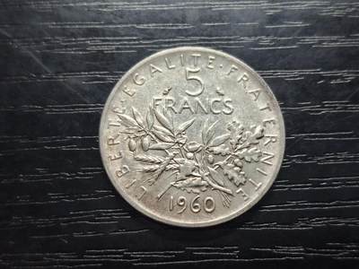 博彦收藏  9月10日 8点钱币专场 - 1960 法国5法郎 流通 品