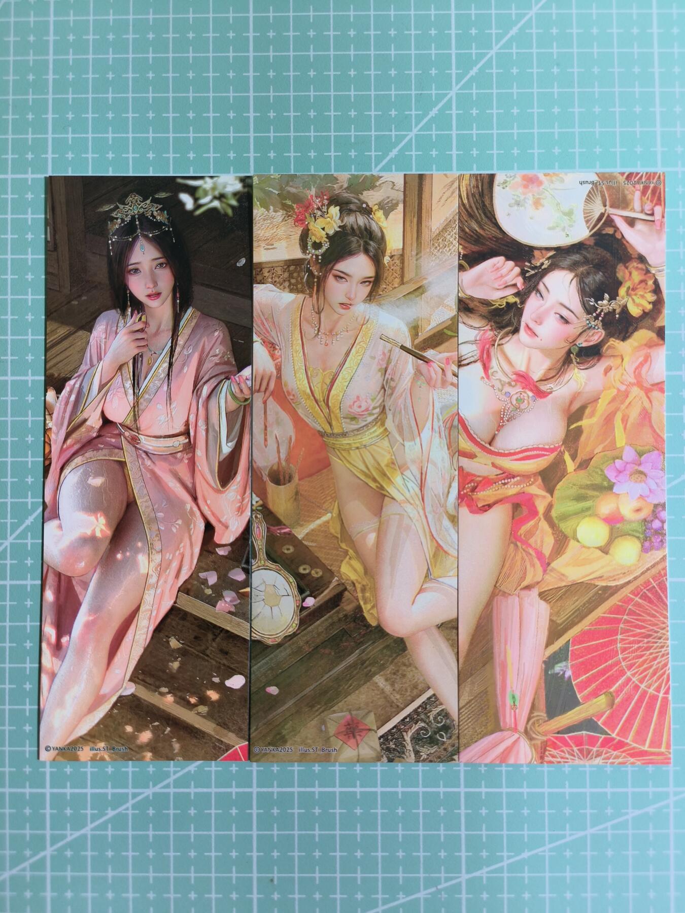 C先生卡牌 第12期 神州百花谱·西游姬·人间传·Art系列(持续收拍品中) 【书签】燎原×刷子《人间传》大乔+商玲珑+聘娘