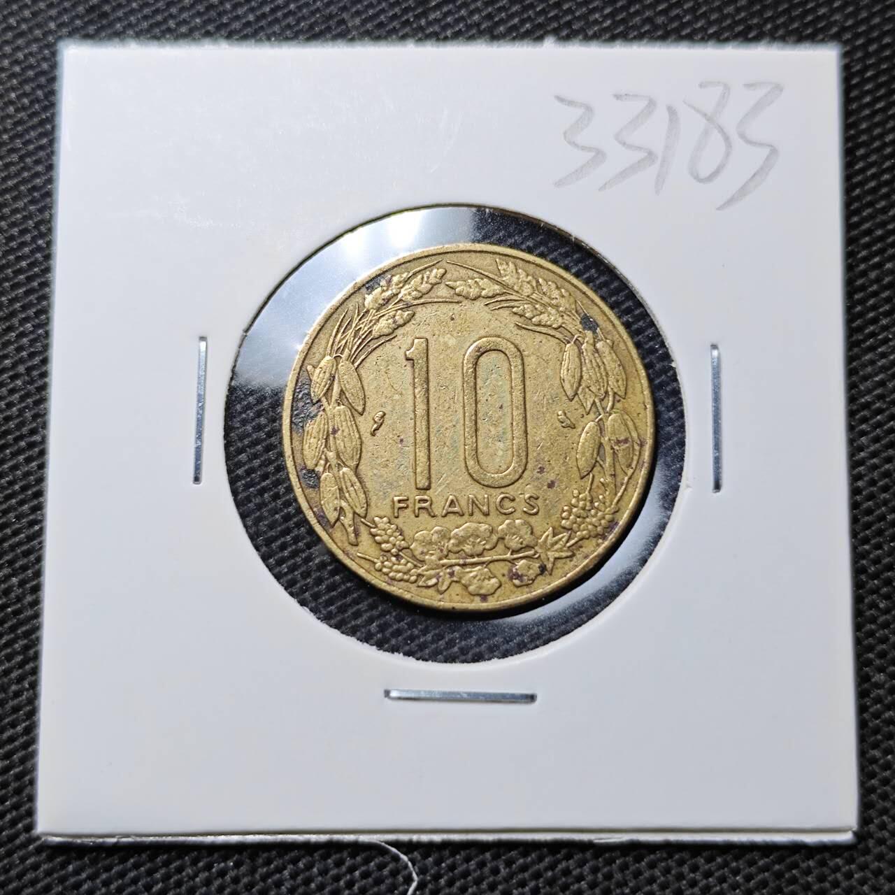 KK钱币收藏小铺 第333期 2月预留时间 周末发货  1969喀麦隆10法郎