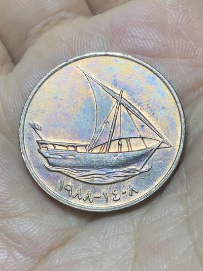 2025年第八十八场(总第一百一十四场）外国好品散币(免佣金) 阿拉伯联合酋长国🇦🇪1988年10费尔(伊斯兰历1408年，第一版大尺寸版)