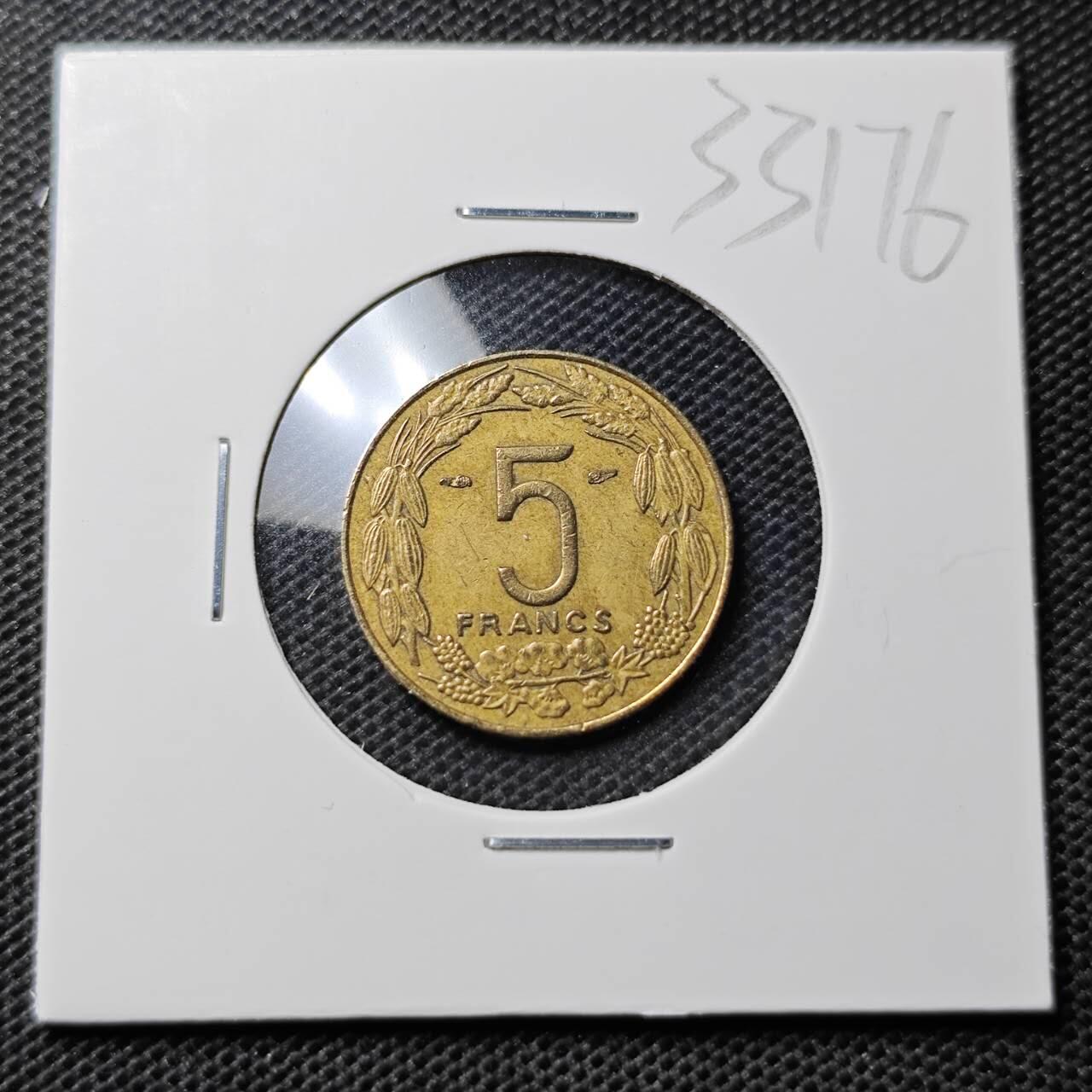 KK钱币收藏小铺 第333期 2月预留时间 周末发货  1958喀麦隆5法郎 少见