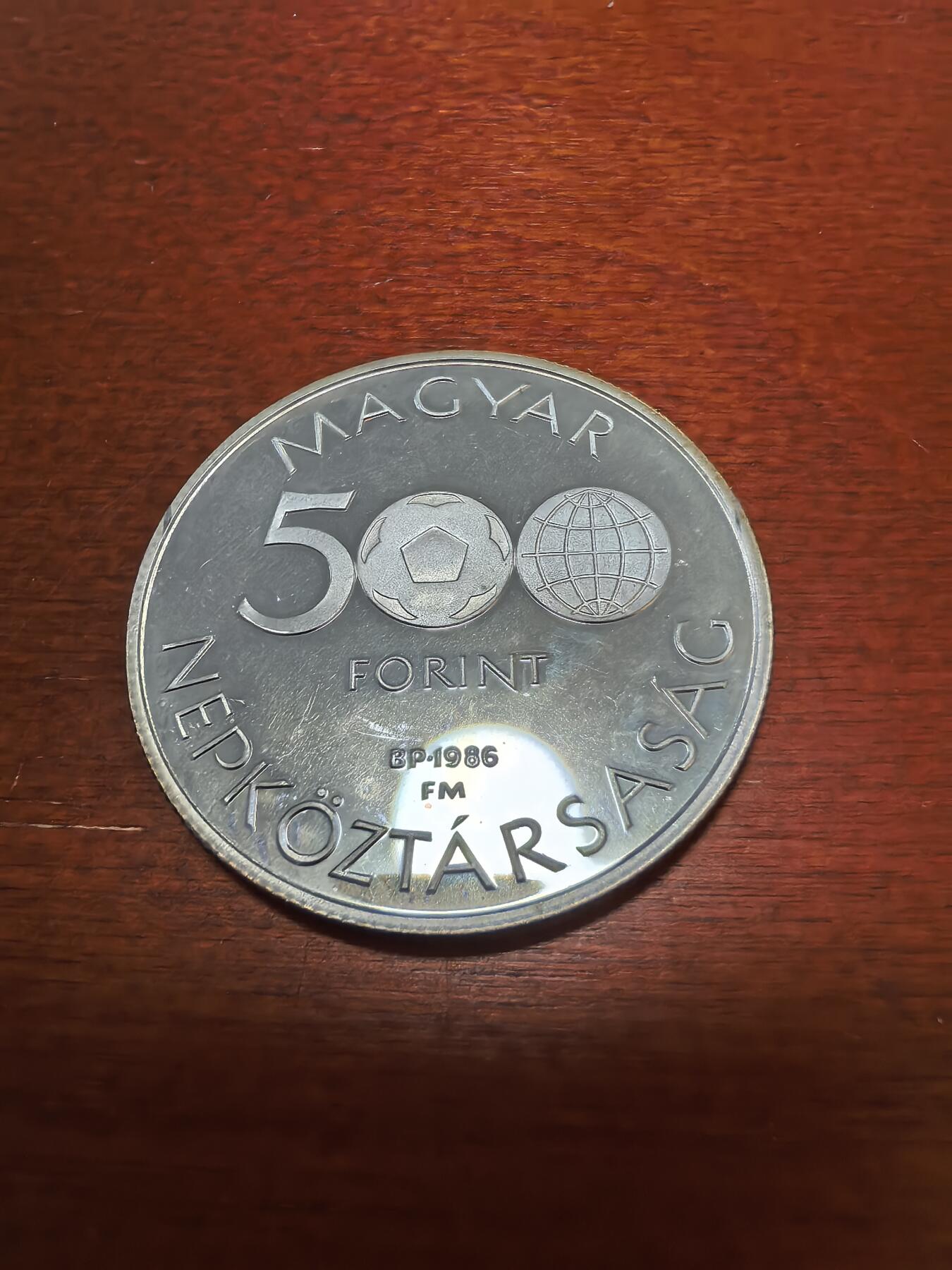 长老汇蛇年精选第四十三场拍卖 1986匈牙利墨西哥世界杯500弗林特精制银币，1.7万枚