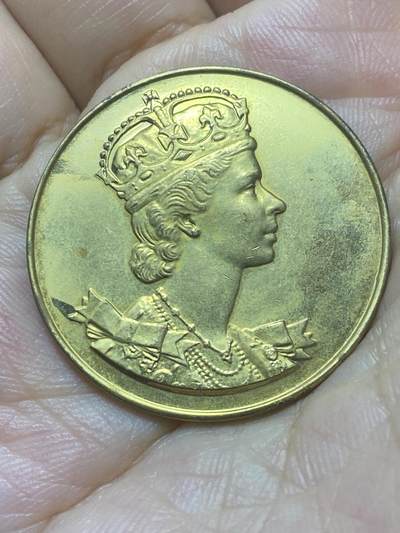 2025年第八十八场(总第一百一十四场）外国好品散币(免佣金) 好品–英国🇬🇧1953年铜制纪念章(伊丽莎白二世加冕纪念章)