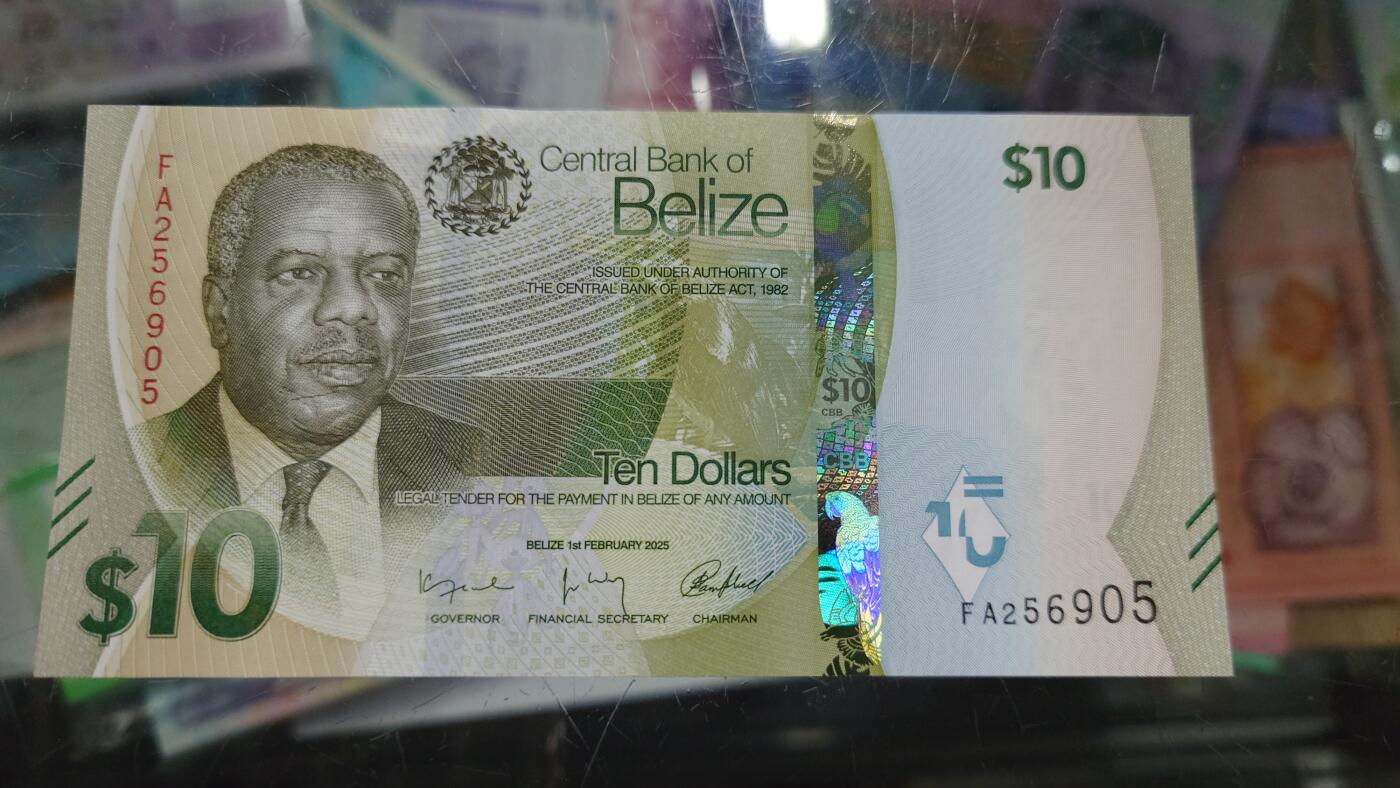 世界钱币～微拍第201期暨2025年第40期  新货卖剩选购 2025年伯利兹10元 FA冠全新绝品无47尾号905