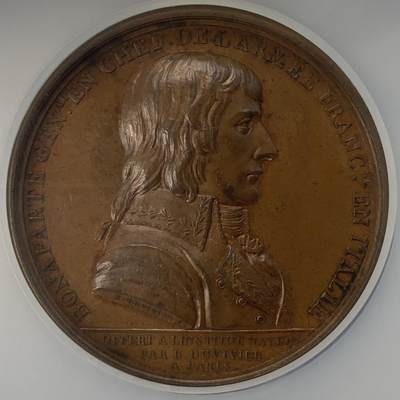 掌中浮雕-藏着的欧洲第035场 - NGC MS62 : 1797年法国坎波福米奥合约纪念铜章（拿破仑战争系列章），56mm