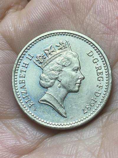 2025年第八十八场(总第一百一十四场）外国好品散币(免佣金) 好品–英国🇬🇧1987年1英镑(英格兰橡树，首发年仅发行2年)