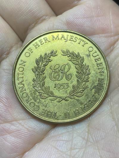 2025年第八十八场(总第一百一十四场）外国好品散币(免佣金) - 好品–英国🇬🇧1953年铜制纪念章(伊丽莎白二世加冕纪念章)