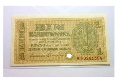 德国第三帝国占乌克兰1942年1卡博瓦内斯（等同1马克） 爽品 - 德国第三帝国占乌克兰1942年1卡博瓦内斯（等同1马克） 爽品