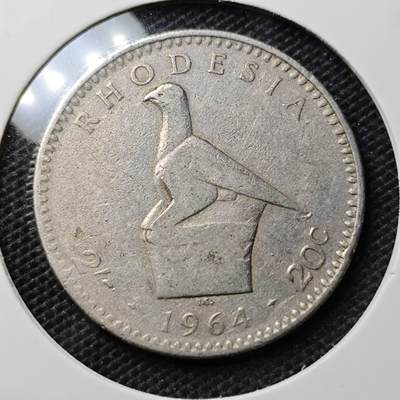 KK钱币收藏小铺 第333期 2月预留时间 周末发货 -  1964英属罗得西亚20分