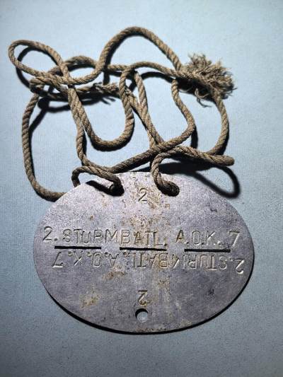 盛世勋华——号角文化勋章邮票专场拍卖第277期 - 德国（1939）国防军陆军第7集团军第2突击营士兵身份牌