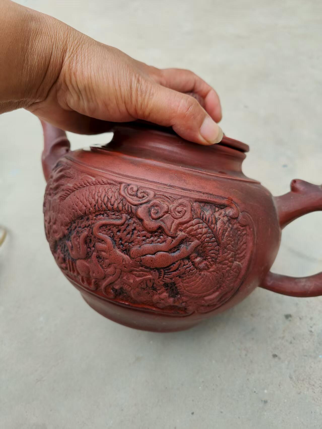 精品，大个，龙凤紫砂壶。入手可用全品