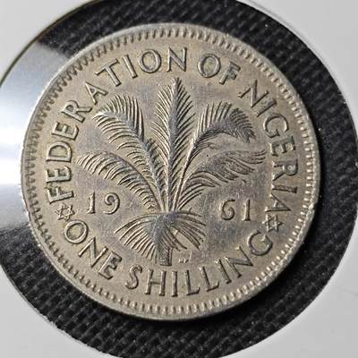 KK钱币收藏小铺 第333期 2月预留时间 周末发货 -  1961英属尼日利亚1先令