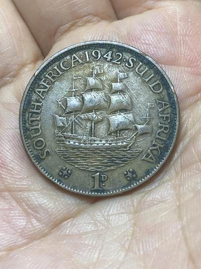 2025年第八十八场(总第一百一十四场）外国好品散币(免佣金) - 英属南非1942年1便士(乔治六世第一版)