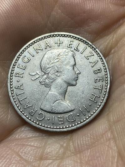 2025年第八十八场(总第一百一十四场）外国好品散币(免佣金) 英国🇬🇧1960年1先令(伊丽莎白二世青年桂冠第二版，苏格兰盾徽版)