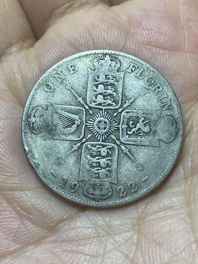 2025年第八十八场(总第一百一十四场）外国好品散币(免佣金) 英国🇬🇧1922年1弗罗林银币(等值2先令，乔治五世第二版，500银)