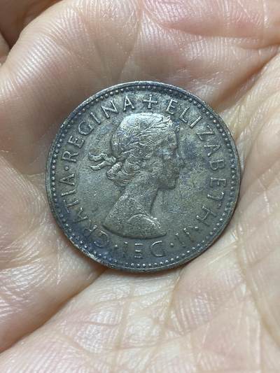 2025年第八十八场(总第一百一十四场）外国好品散币(免佣金) 英国🇬🇧1955年1先令(伊丽莎白二世青年桂冠第二版，英格兰盾徽版)