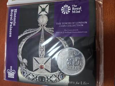 长老汇蛇年精选第四十三场拍卖 - 2019英国伦敦塔5英榜铜镍币4枚套，原盒装，超受欢迎。少见！