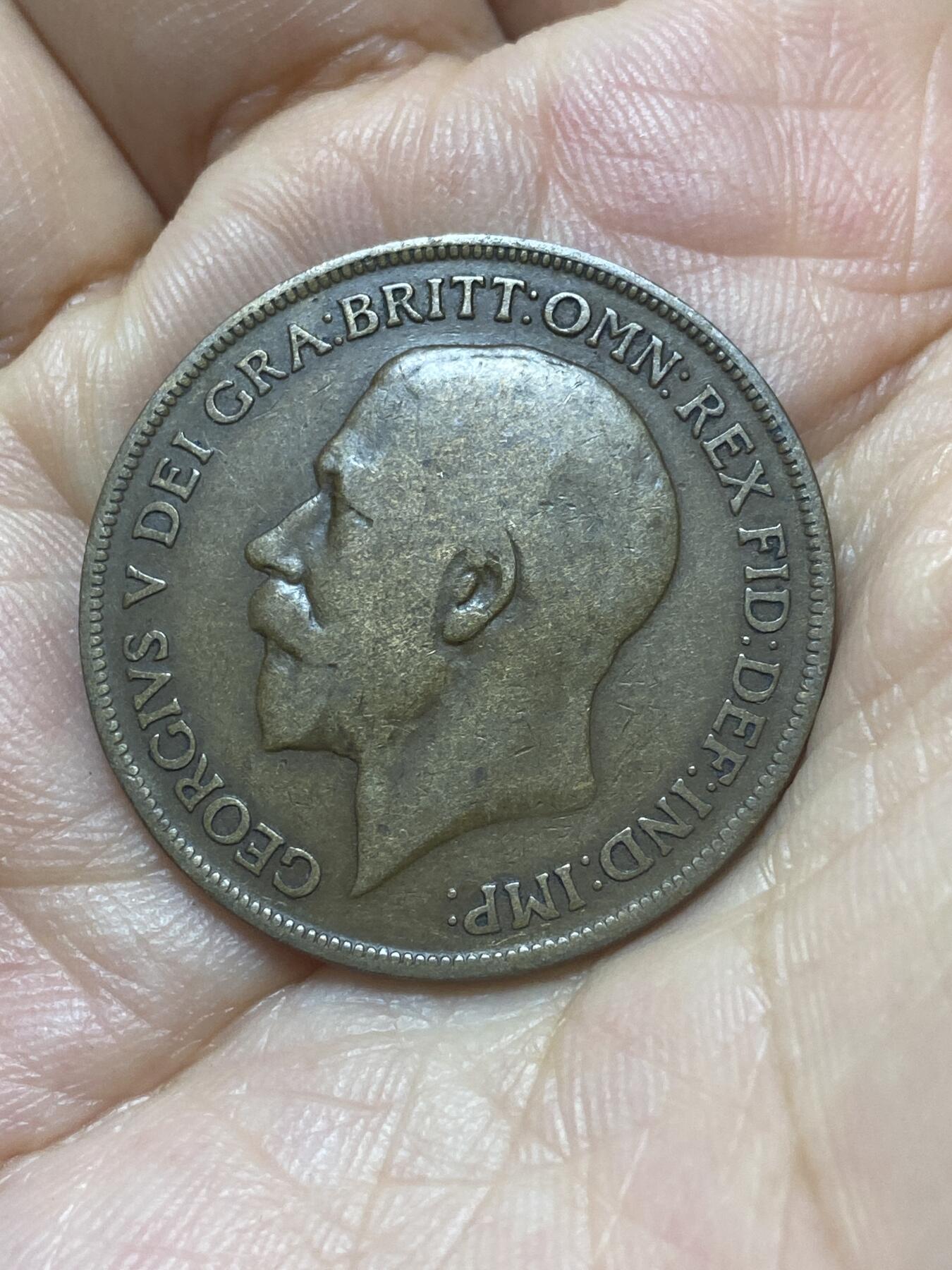 2025年第八十八场(总第一百一十四场）外国好品散币(免佣金) 英国🇬🇧1916年1便士(乔治五世第一版)