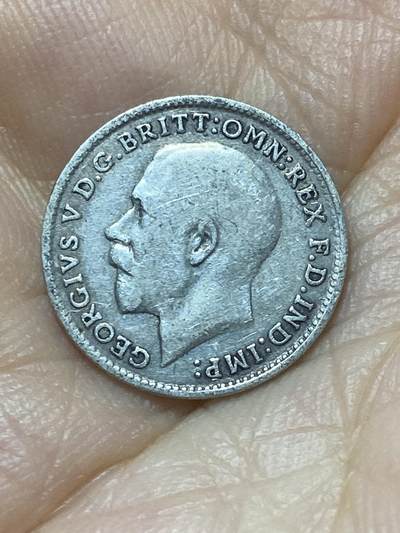 2025年第八十八场(总第一百一十四场）外国好品散币(免佣金) 英国🇬🇧1917年3便士银币(乔治五世第一版，925高银)