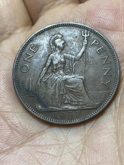 2025年第八十八场(总第一百一十四场）外国好品散币(免佣金) - 英国🇬🇧1937年1便士(乔治六世加冕年，第一版首发年)