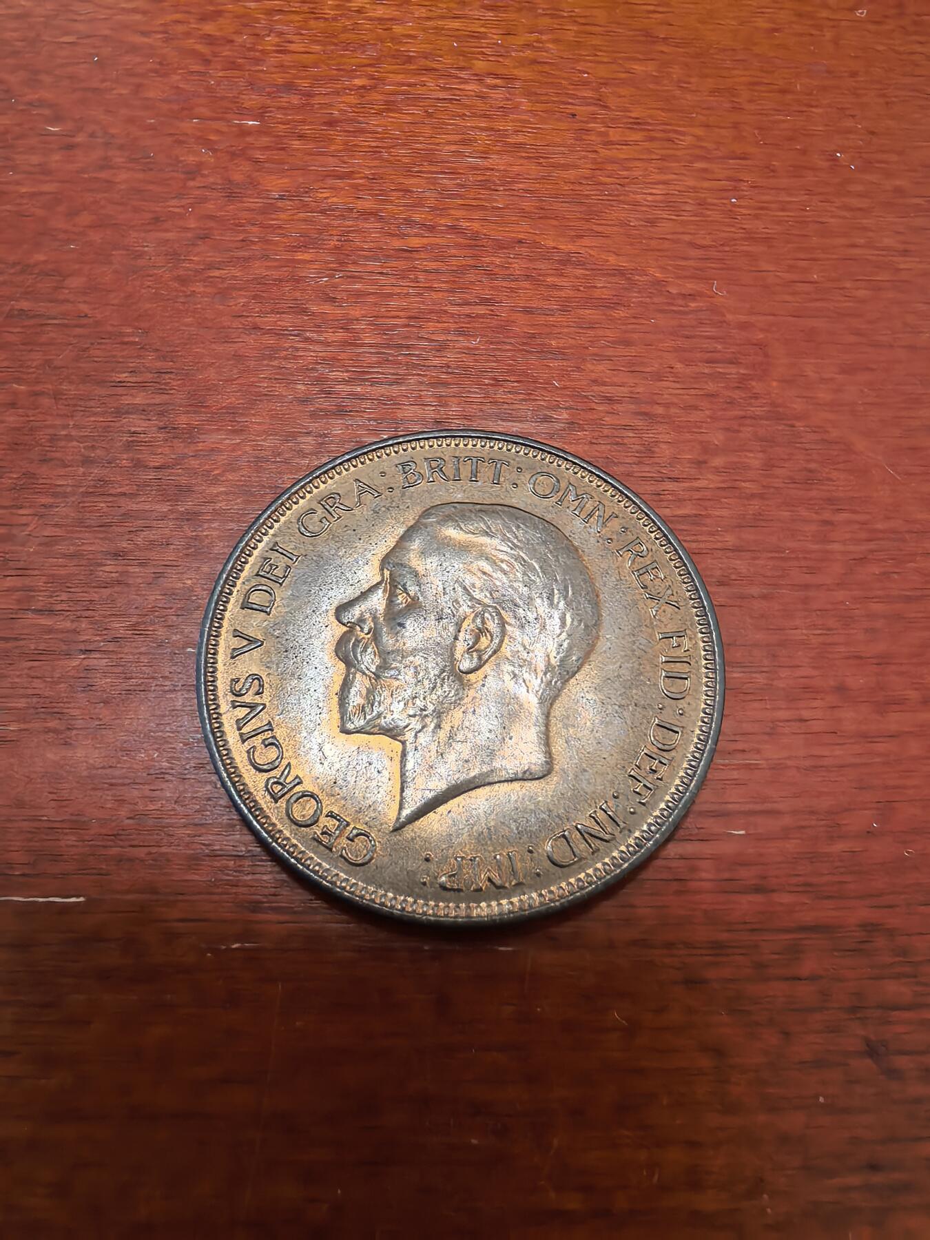 长老汇蛇年精选第四十三场拍卖 1935英国乔治五世1便士铜币，透打，未流通品，克书价高