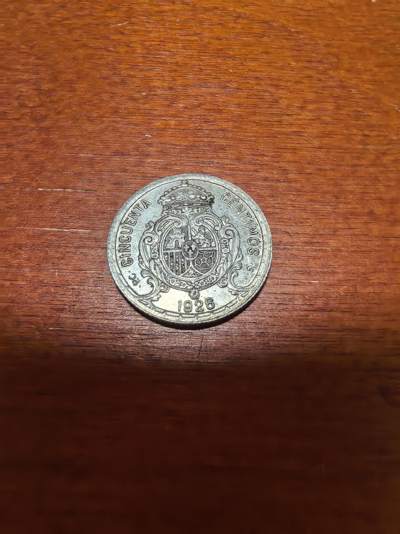 长老汇蛇年精选第四十三场拍卖 1926西班牙阿方索十三世50分银币，2.5克835银