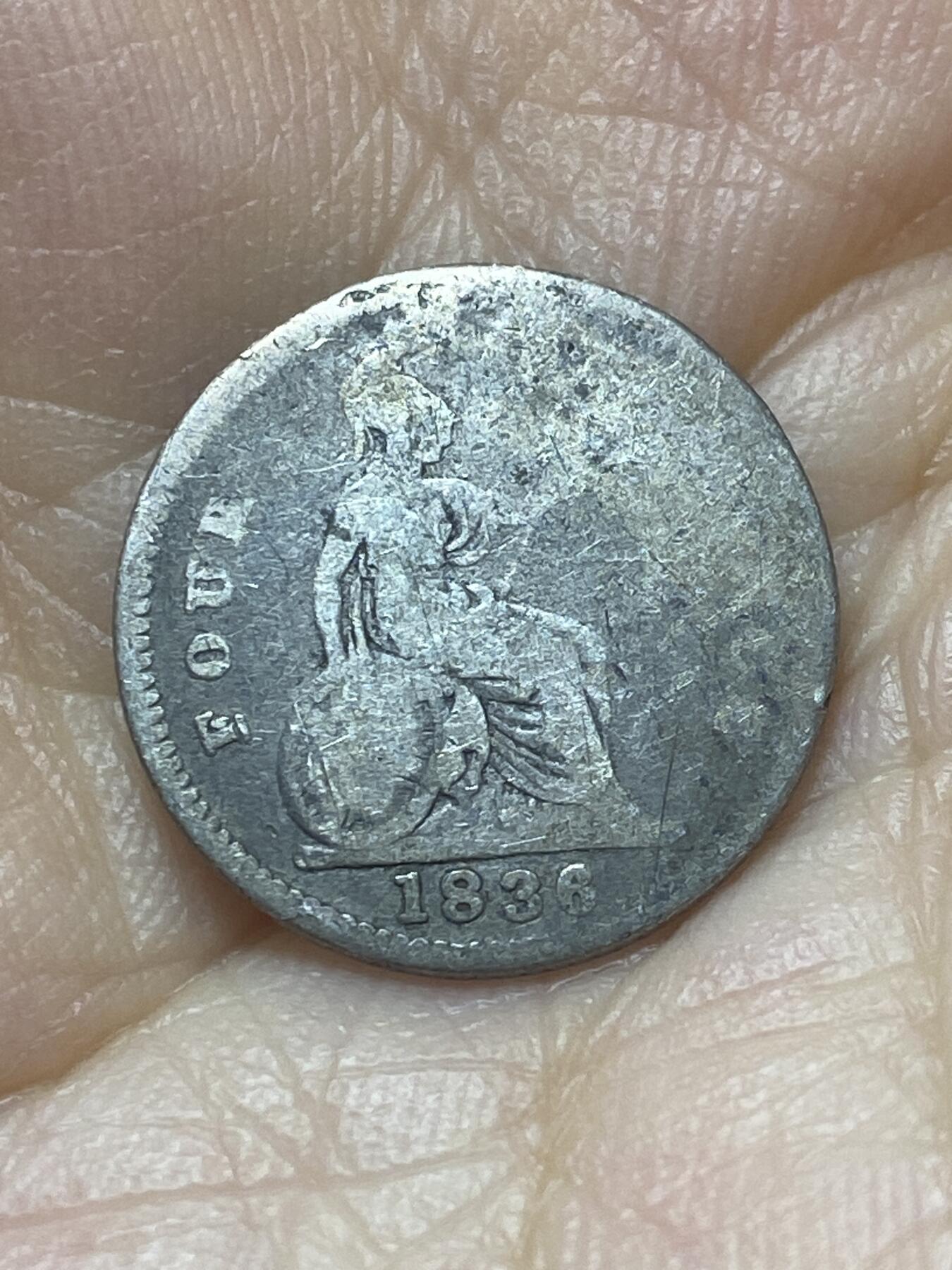 2025年第八十八场(总第一百一十四场）外国好品散币(免佣金) 稀少品种–英国🇬🇧1836年4便士银币(威廉四世时期，Groat版，首发年仅发行2年，925高银)