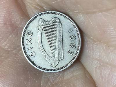 2025年第八十八场(总第一百一十四场）外国好品散币(免佣金) 爱尔兰🇮🇪1953年3便士(共和国时期第一套第二版)