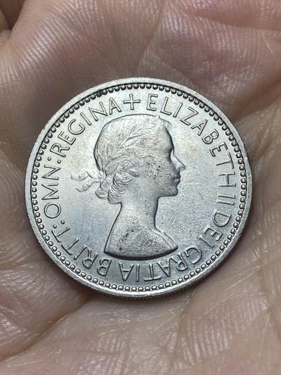 2025年第八十八场(总第一百一十四场）外国好品散币(免佣金) 好品–英国🇬🇧1953单年份1先令(伊丽莎白二世加冕年，第一版苏格兰盾徽版)