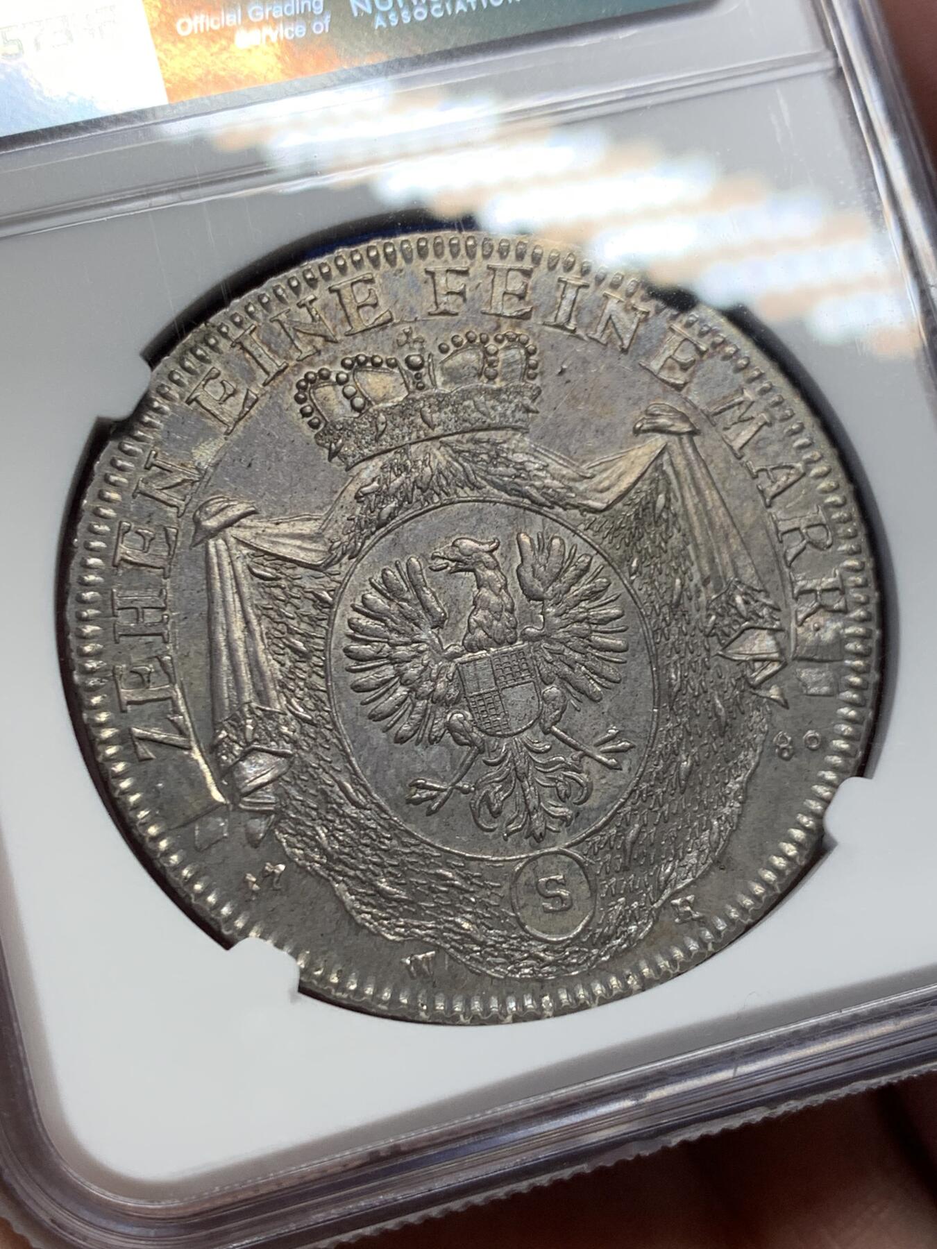 《竞宝斋》第417场 周日，周一，2场连拍 （全场包邮） 唯一冠军分 NGC MS64 德国 勃兰登堡-安斯巴赫侯爵领 1780 查尔斯·亚历山大 泰勒大银币