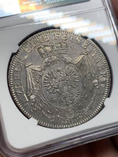 《竞宝斋》第417场 周日，周一，2场连拍 （全场包邮） 唯一冠军分 NGC MS64 德国 勃兰登堡-安斯巴赫侯爵领 1780 查尔斯·亚历山大 泰勒大银币