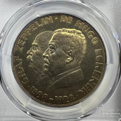 1928年齐柏林飞艇银章 PCGS MS63 - 1928年齐柏林飞艇银章 PCGS MS63