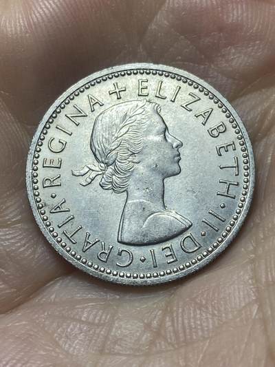 2025年第八十八场(总第一百一十四场）外国好品散币(免佣金) 英国🇬🇧1962年1先令(伊丽莎白二世青年桂冠第二版，英格兰盾徽版)