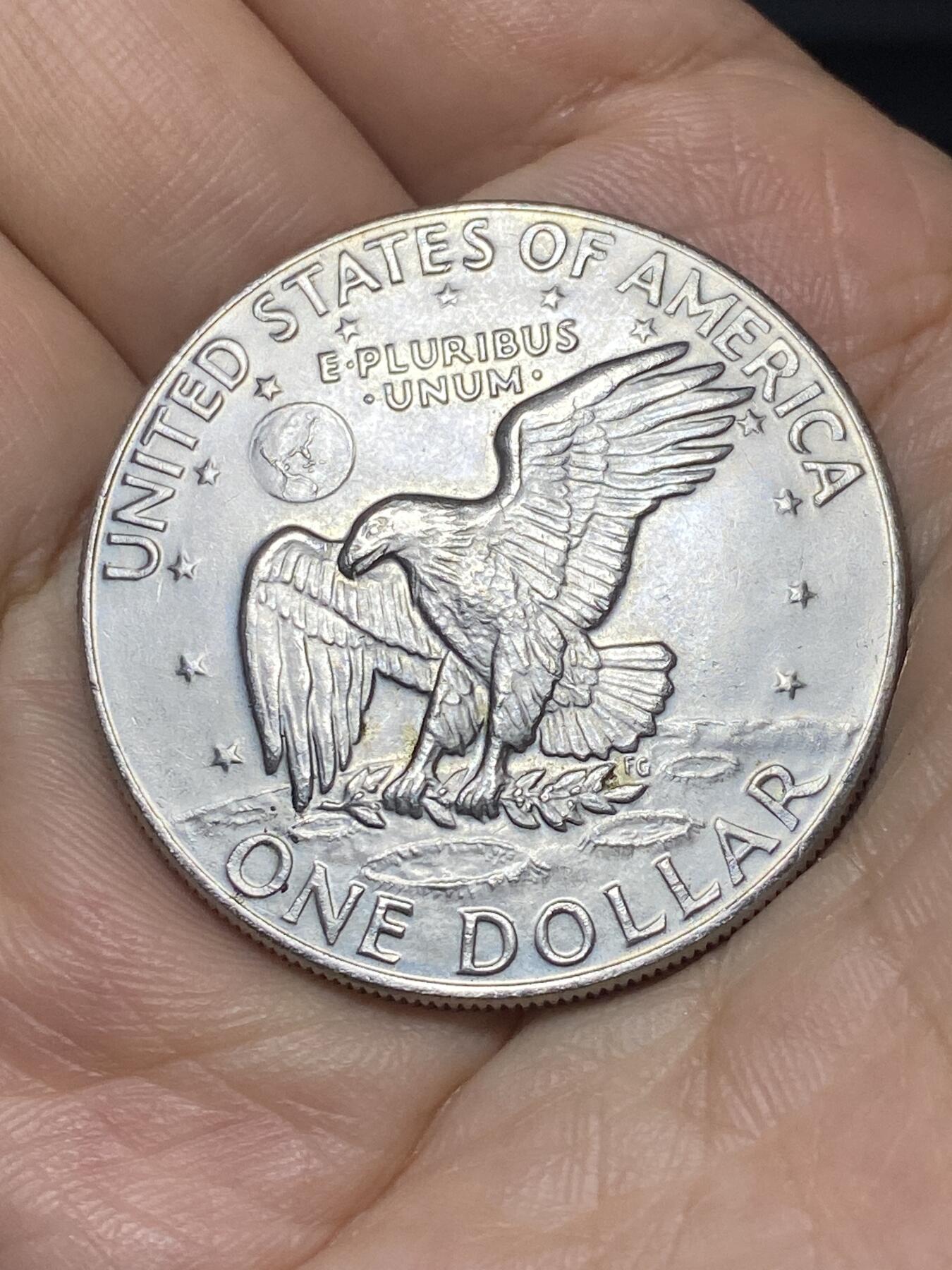 2025年第八十八场(总第一百一十四场）外国好品散币(免佣金) 好品–美国🇺🇸1974年1美元(艾森豪威尔月球鹰1元，D标丹佛造，关门年)