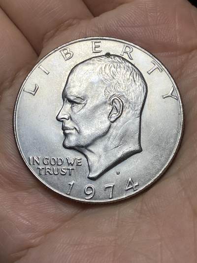 2025年第八十八场(总第一百一十四场）外国好品散币(免佣金) 好品–美国🇺🇸1974年1美元(艾森豪威尔月球鹰1元，D标丹佛造，关门年)