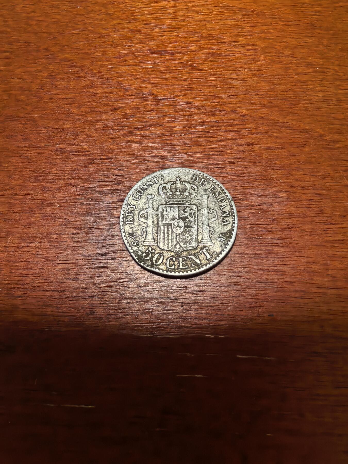 长老汇蛇年精选第四十三场拍卖 1885西班牙阿方索十二世50分银币，2.5克835银，不到150万枚
