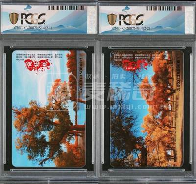 乐玩集藏第77期电话卡专场（9月10日20:00结拍） - IC-2007NS14胡杨林 GS版PCGS70