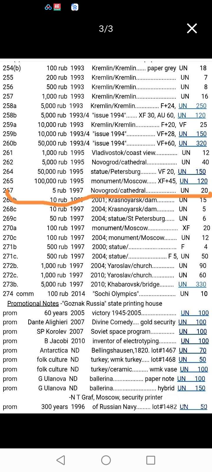全新俄罗斯1997年10新卢布永恒号靓品纸币