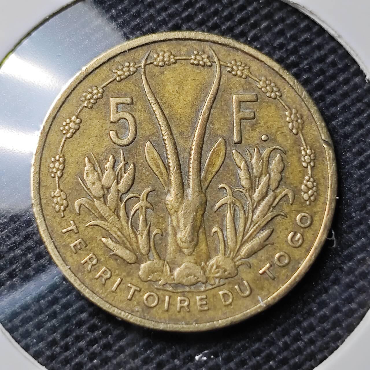 KK钱币收藏小铺 第333期 2月预留时间 周末发货  1956法属西非5法郎