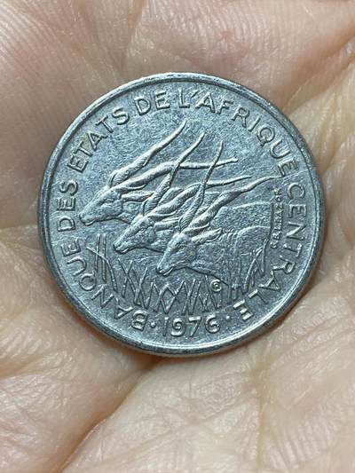 2025年第八十八场(总第一百一十四场）外国好品散币(免佣金) - 中非国家联盟1976年50法郎(纯镍材质版首发年，海豚标)