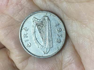 2025年第八十八场(总第一百一十四场）外国好品散币(免佣金) 少见–爱尔兰🇮🇪1939年6便士(共和国时期第一套第一版，纯镍材质版，首发年仅发行2年)