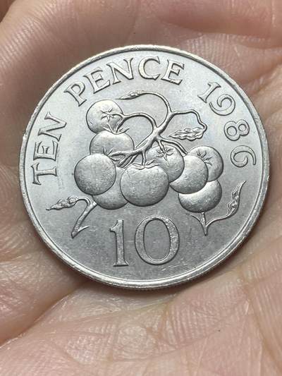 2025年第八十八场(总第一百一十四场）外国好品散币(免佣金) - 英属根西岛🇬🇬1986年10便士(十进制第三套流通硬币)