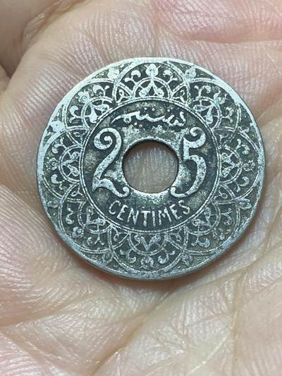 2025年第八十八场(总第一百一十四场）外国好品散币(免佣金) - 摩洛哥1921单年份25分(尤素福时期第二套，无标记版，法国保护国时期)