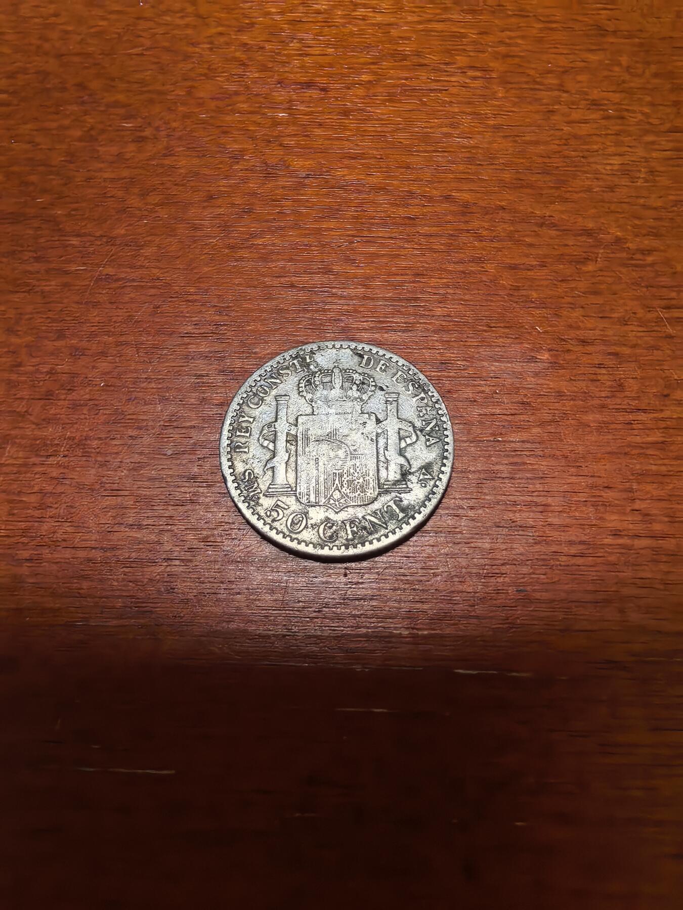 长老汇蛇年精选第四十三场拍卖 1900西班牙阿方索十三世50分银币，2.5克835银