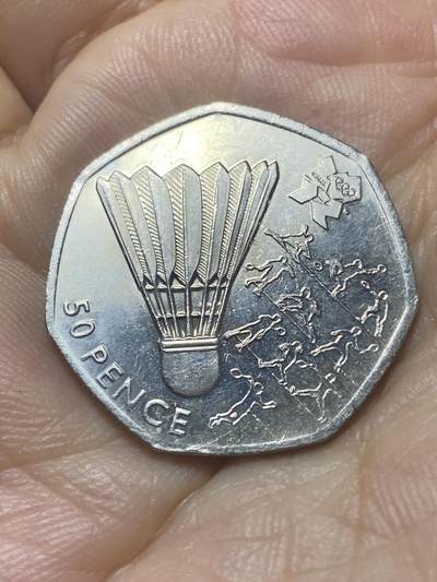 2025年第八十八场(总第一百一十四场）外国好品散币(免佣金) - 英国🇬🇧2011单年份50便士(2012年伦敦奥运会羽毛球4/29纪念币)