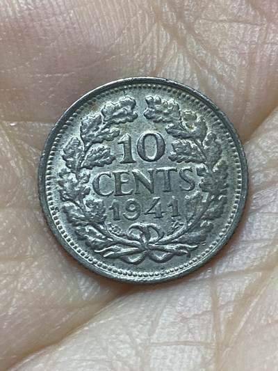 2025年第八十八场(总第一百一十四场）外国好品散币(免佣金) - 荷兰🇳🇱1941年10分银币(威廉明娜女王中年头像，Grapes 葡萄标，640银)