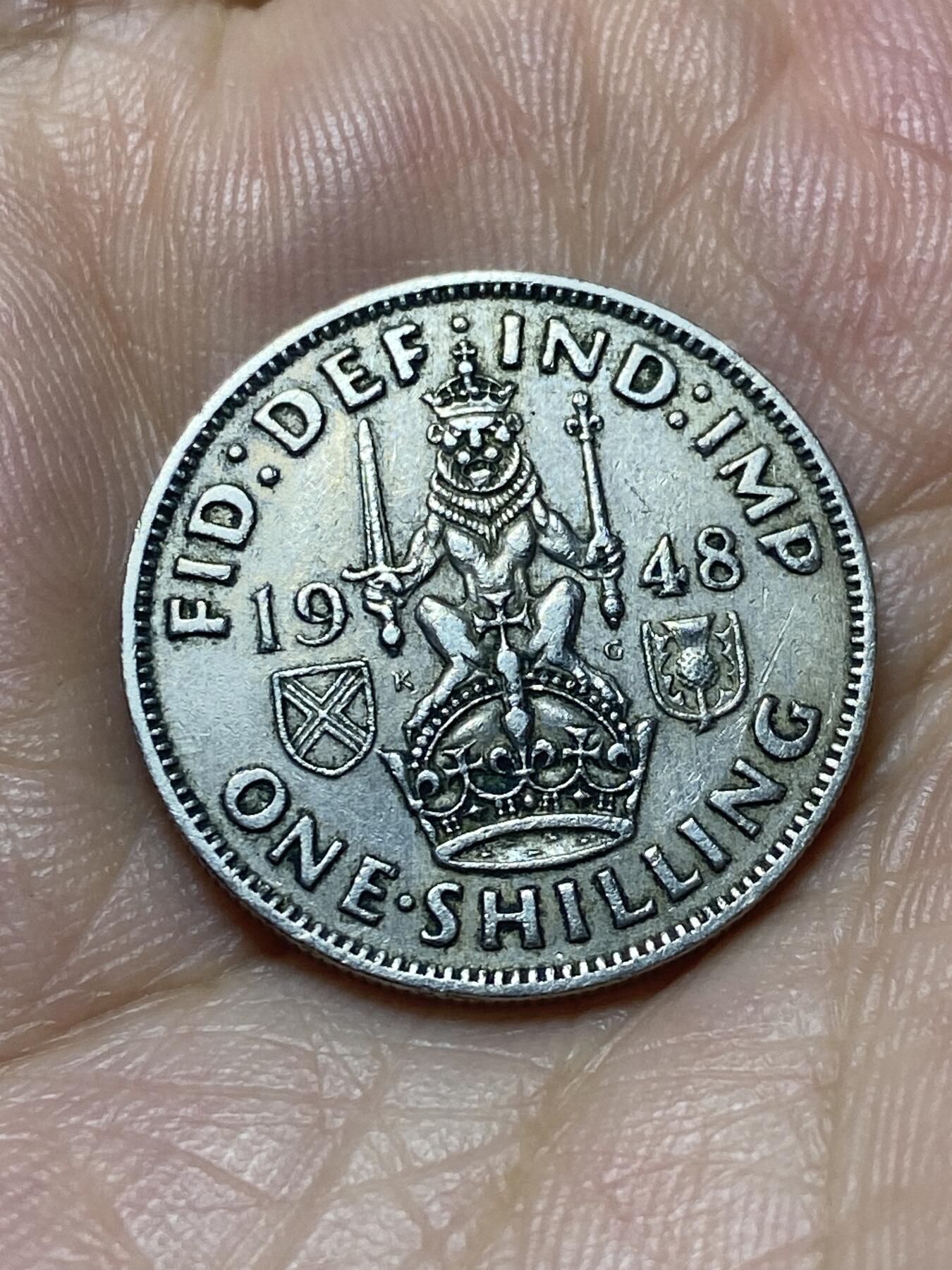 2025年第八十八场(总第一百一十四场）外国好品散币(免佣金) 英国🇬🇧1948年1先令(乔治六世第二版，苏格兰坐狮版，关门年仅发行2年)