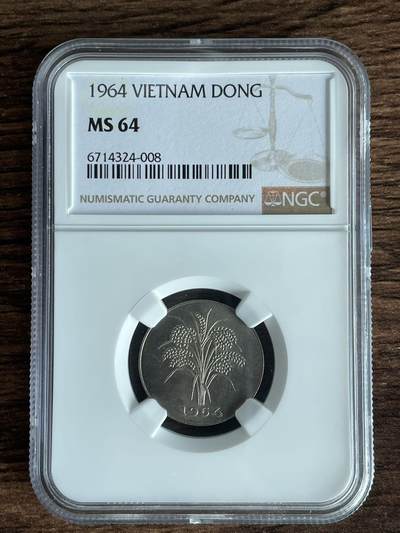 　南越 1964 1盾 NGC季军分 MS64 - 　南越 1964 1盾 NGC季军分 MS64
