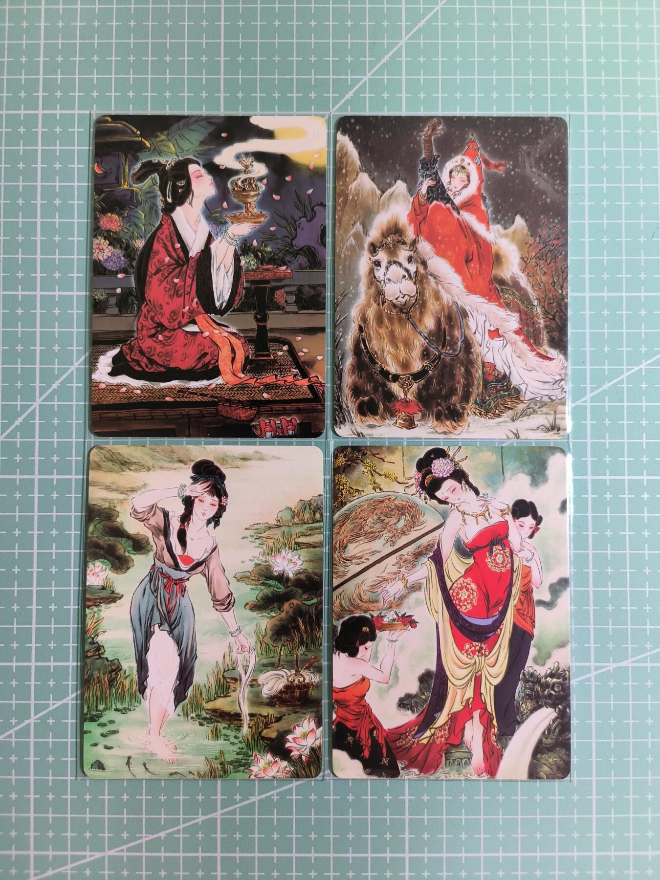 C先生卡牌 第12期 神州百花谱·西游姬·人间传·Art系列(持续收拍品中) 【普卡】燎原×雕仙《四大美女》4张